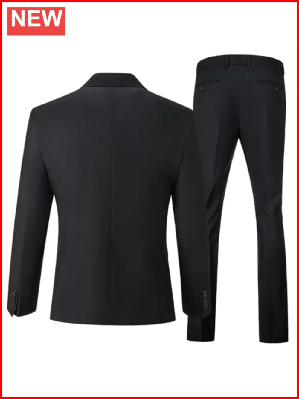 Men's 3-Piece Slim Fit Peak Lapel Tuxedo Suit Set for Prom Wedding